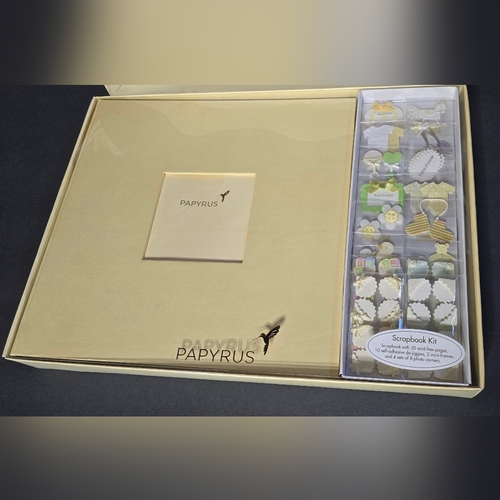 Papyrus Baby Scrapbook/ Album and embellishments Kit NEW